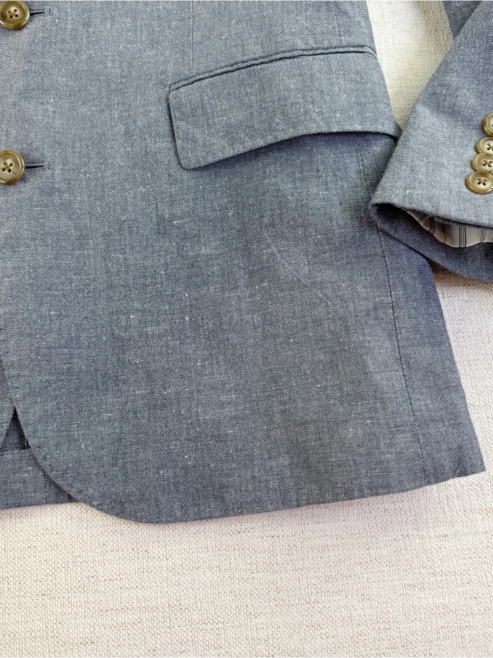 J crew ludlow unstructured suit jacket deep water cotton linen Men‎ size 36S